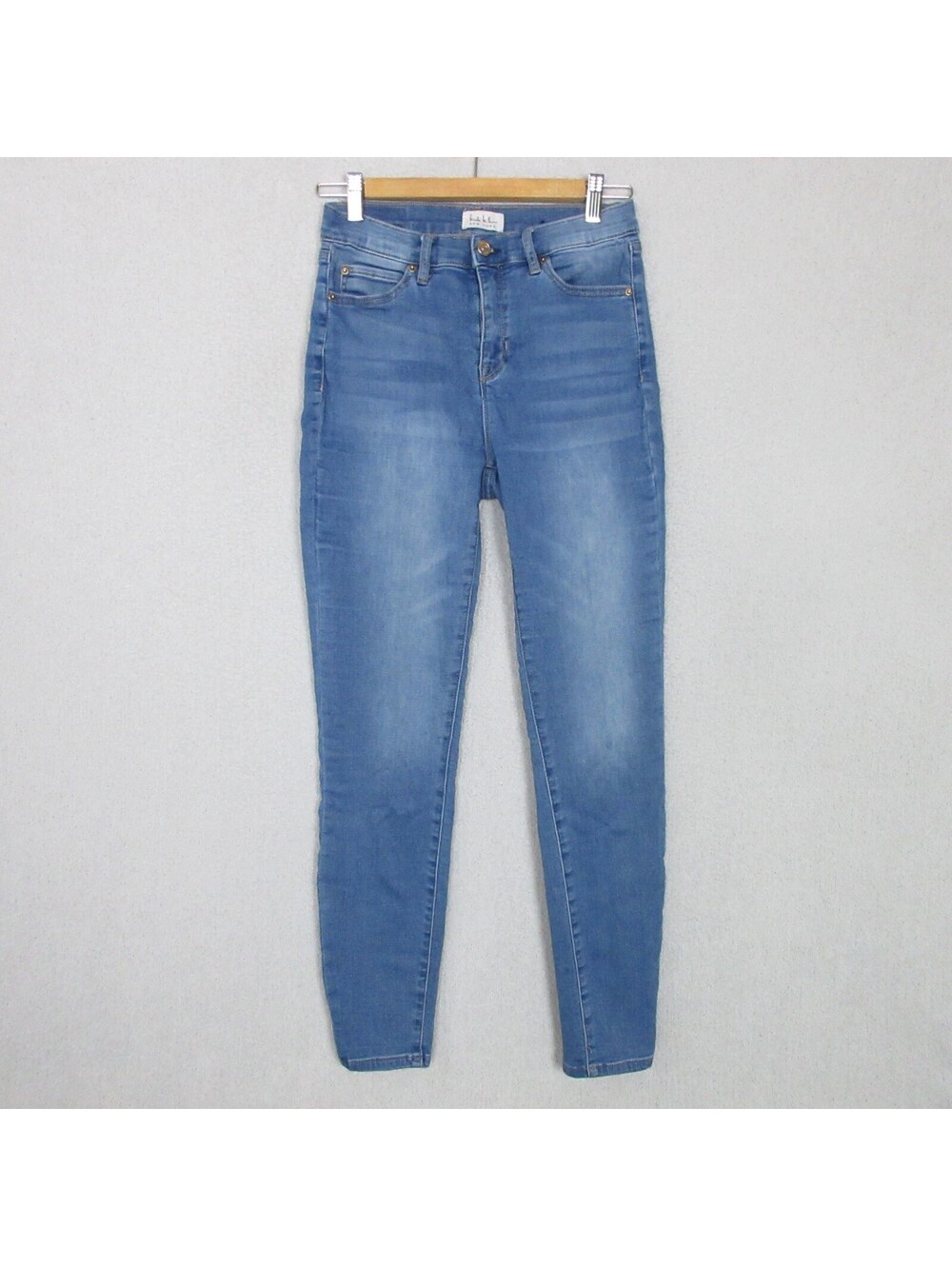 Nicole Miller Jeans Womens 6 SOHO High Rise Ankle Skinny Light Blue Wash 26x29